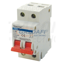 TRACON TDS-2B-20 Kismegszakító, színes karral, 2 pólus, B karakterisztika 20A, 6kA villanyszerelés
