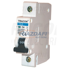 TRACON TDZ-1D-20 Kismegszakító, 1 pólus, D karakterisztika 20A, 6kA villanyszerelés