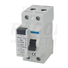 TRACON TFV2-40100 Áram-védőkapcsoló, 2 pólusú 40A, 100mA, 6kA, AC villanyszerelés