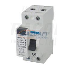 TRACON TFV2-63300 Áram-védőkapcsoló, 2 pólusú 63A, 300mA, 6kA, AC villanyszerelés