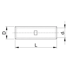 TRACON TH70 Szigeteletlen toldóhüvely, ónozott elektrolitréz 70mm2, (d1=11,2mm, L=36mm) villanyszerelés