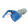 TRACON TICS-213H Ipari csatlakozóaljzat, külső tömítőszelencével 16A, 230V, 2P+E, 6h, IP44