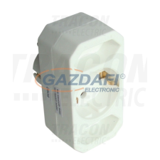 TRACON TNF2-9 Többférőhelyes csapos átalakító csatlakozó, 90° 250VAC, max.2,5A, 2xFrench villanyszerelés