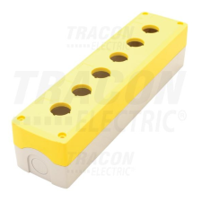 TRACON Tokozat 22 mm-es nyomógombokhoz sárga 6-os villanyszerelés