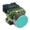 TRACON Tokozott egyszerű nyomógomb, fémalapra szerelt, zöld1×NO, 3A/240V AC, IP44