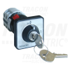 TRACON Tokozott főkapcsoló, kulcsos, BE-KI (Kulcs 0-áll. kivehető)400V, 50Hz, 20A, 4P, 5,5kW, 48×48mm, IP65