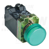 TRACON Tokozott jelzőlámpa, fémalap, zöld, trafóval, izzó nélk. 3A/230V AC, IP44, NYGI6