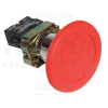 TRACON Tokozott reteszelt gombafejű vészgomb, piros, elfordítással 1×NC, 3A/400V AC, IP44, d=30mm