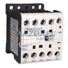 TRACON TR1K0908B7 Segédkontaktor 660V, 50Hz, 9A, 4kW, 24V AC, 2NO+2NC villanyszerelés