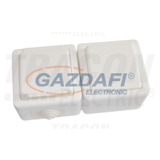 TRACON TR-PH11 Falon kívüli kétpólusú kapcsoló+csatlakozóaljzat 16A/250VAC, IP54, (102) villanyszerelés