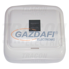 TRACON TTK-21 Falon kívüli telefoncsatlakozó aljzat (tapétakapcsoló) RJ11, 6/4, IP20 villanyszerelés