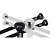 TRACON TU208 UV-álló fémnyelves kábelkötegelő, fekete 208×3,6mm, D=2-50mm, PA6.6