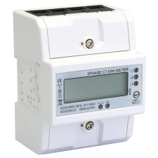 TRACON TVO-F3-4MCTA 3F áramváltós fogyasztásmérő,állítható áttétel, LCD, 4modul 400V / 5 A CT Pd=3W villanyszerelés