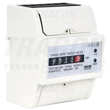 TRACON TVOF1M4 elektromechanikus fogyasztásmérő 1 fázis 10(100)A, 4,5 modul villanyszerelés