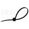 TRACON UV-álló fémnyelves kábelkötegelő, fekete293×4,8mm, D=3,5-78mm, PA6.6