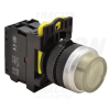 TRACON Világító nyomógomb, kiálló, fehér1×NO, 5A/230V AC-15, IP65, LED 230V AC/DC