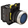 TRACON Világító nyomókapcsoló, kék1×NO, 5A/230V AC-15, IP65, LED 230V AC/DC
