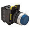 TRACON Világító nyomókapcsoló, kiálló, kék1×NO, 5A/230V AC-15, IP42, LED 230V AC/DC