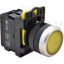 TRACON Világító nyomókapcsoló sárga IP65 villanyszerelés