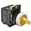 TRACON Világítókaros kapcsoló, sárga,LED, kétállású, rugóvissza1×NO+1×NC, 5A/230V AC-15, IP65, LED 230V AC/DC