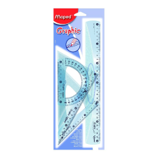 Traders d.o.o. Maped vonalzókészlet (4 részes, átlátszó) vonalzó