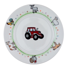  Traktoros tányér tányér és evőeszköz