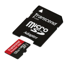 Transcend 128GB microSDXC Transcend Premium 300X  CL10 + adapter (TS128GUSDU1) (TS128GUSDU1) memóriakártya