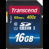 Transcend 16GB SDHC CLASS10 UHS-I 400X GEEIGNET F/ SDXC-/SDHC- GERAETE (TS16GSDU1)