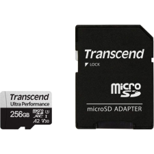 Transcend 256GB microSDXC Transcend 340S U3 V30 A2 CL10 + adapter (TS256GUSD340S) (TS256GUSD340S) memóriakártya