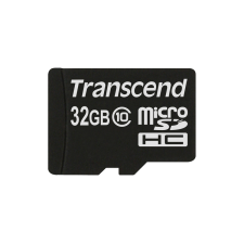 Transcend 32GB microSDHC CL10 Memóriakártya + Adapter memóriakártya