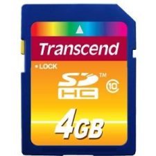 Transcend 4GB SDHC Transcend CL10 (TS4GSDHC10) (TS4GSDHC10) - Memóriakártya memóriakártya