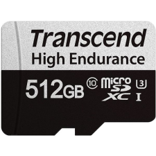 Transcend microSDXC 512GB 350V + SD adaptér memóriakártya