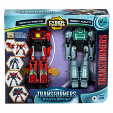  Transformers Earthspark Cyber-combiner Terran Fricska és Robby Malto játékfigura