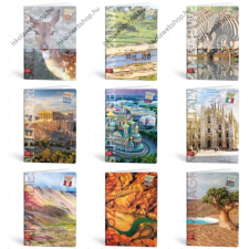 Travel A4 kockás füzet, vegyes minta (1 db) füzet