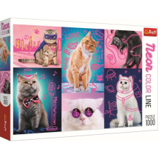 TREFL 1000 SZUPER NEON MACSKÁK KIRAKÓJÁTÉK puzzle, kirakós