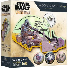 Trefl 160 db-os Wood Craft Prémium Fa Puzzle - Star Wars - Mandalorian (20187) puzzle, kirakós