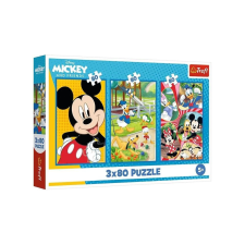 Trefl 3 x 80 db-os puzzle - Mickey egér és barátai (34887) puzzle, kirakós