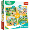 Trefl 4 az 1-ben (35,48,54,70 db-os) Puzzle - A Treflik család kalandjai (34623) (030233)
