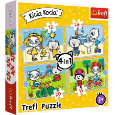 Trefl 4 az 1-ben puzzle (12,15,20,24 db-os) - Kiscicák története (34372) puzzle, kirakós