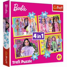 Trefl 4 az 1-ben puzzle (35,48,54,70 db-os) - Disney Princess - Barbie (34626) puzzle, kirakós