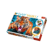 Trefl 600 db-os puzzle - Crazy Shapes - Támadó tigris (11110) puzzle, kirakós