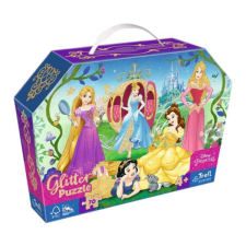 Trefl 70 db-os puzzle táskában - Disney Princess glitter effect puzzle, kirakós