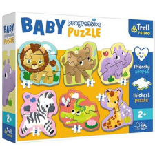 Trefl Baby: Szafari puzzle szett (44002) (44002) puzzle, kirakós