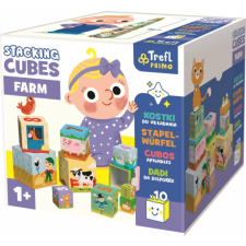 Trefl Baby toronyépítő kocka - A Farmon (61795) készségfejlesztő