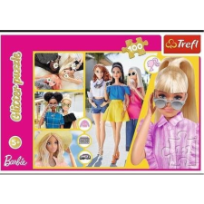 Trefl Barbie 100db-os glitter puzzle -Trefl (14830) puzzle, kirakós