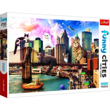 Trefl Crazy City: Macskák New Yorkban 1000db-os puzzle (10595T) (10595T) puzzle, kirakós
