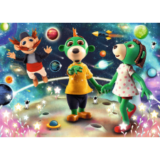 Trefl Csillámos puzzle Treflik család: Csillagok között puzzle, kirakós