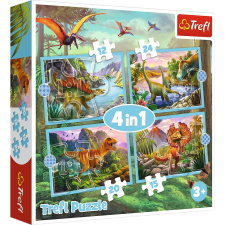Trefl Dinoszauruszok - 4 az 1-ben 71 darabos puzzle puzzle, kirakós
