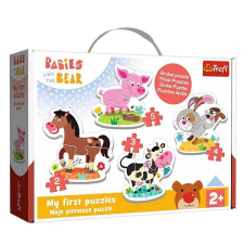 Trefl Első baby puzzle táskában - Egy farmon puzzle, kirakós