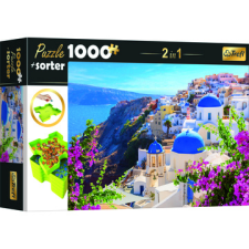 Trefl : görögország, santorini puzzle - 1000 darabos + szortírozó tálca puzzle, kirakós